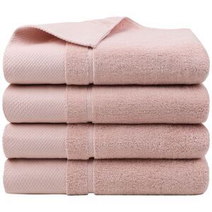 Bath Towel Set 27 x 54 inches 100% Cotton 600 GSM Towels Misty Rose-4